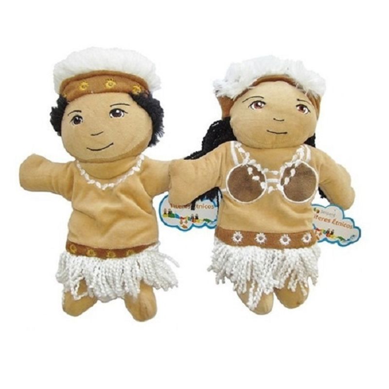 SEIGARD - Títere Pareja Rapa Nui 32 Cm KIT4321-2 Color Variado