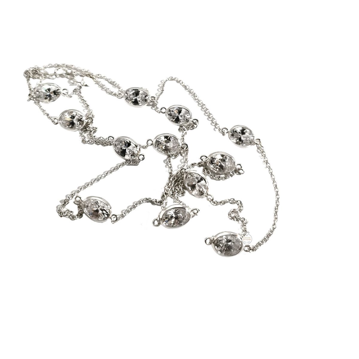 JOYAS MYTOKE - Collar Largo Piedras Circon Plata 925 Mujer Femenina