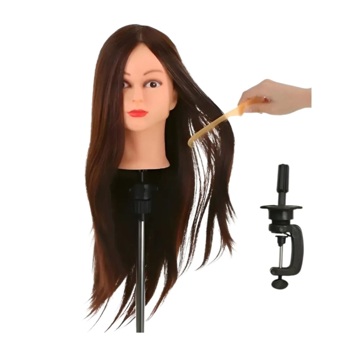 GENERICO - Cabeza Técnica Peluquería 100 Sintética