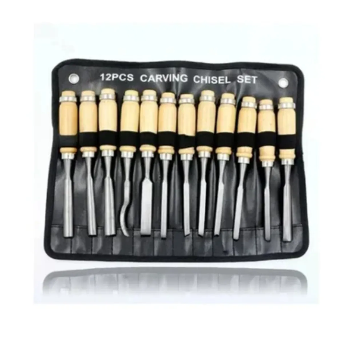 ESHOPANGIE - Juego De Cinceles Para Tallar Madera 12 Piezas Carpintería