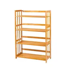 GENERICO - Estante organizador de 4 niveles madera bambú 119x67x26cm
