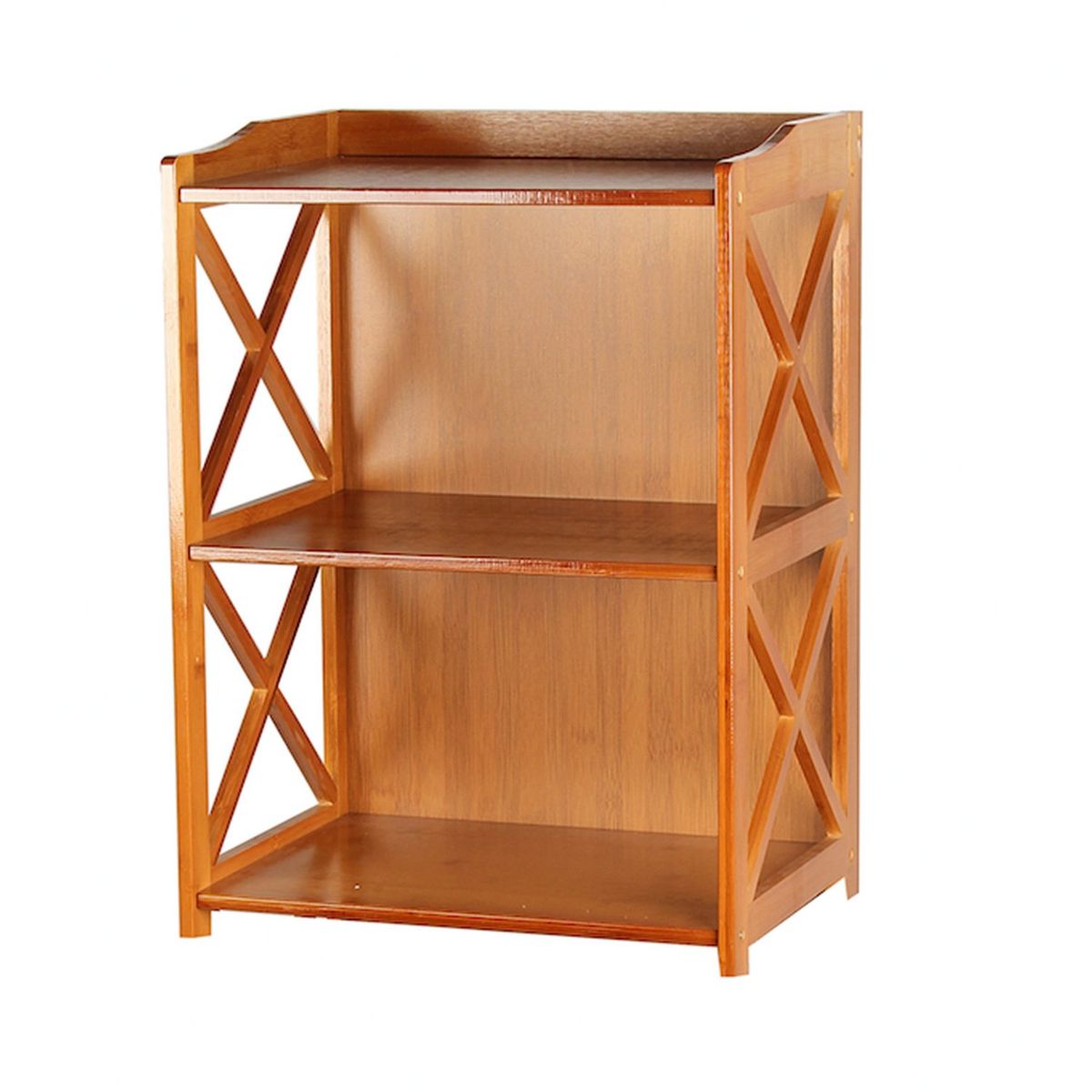 GENERICO - Estante multiuso de bambú 3 niveles 55x42x29 cm