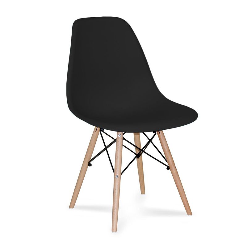 GENERICO - Silla de comedor estilo eames negra