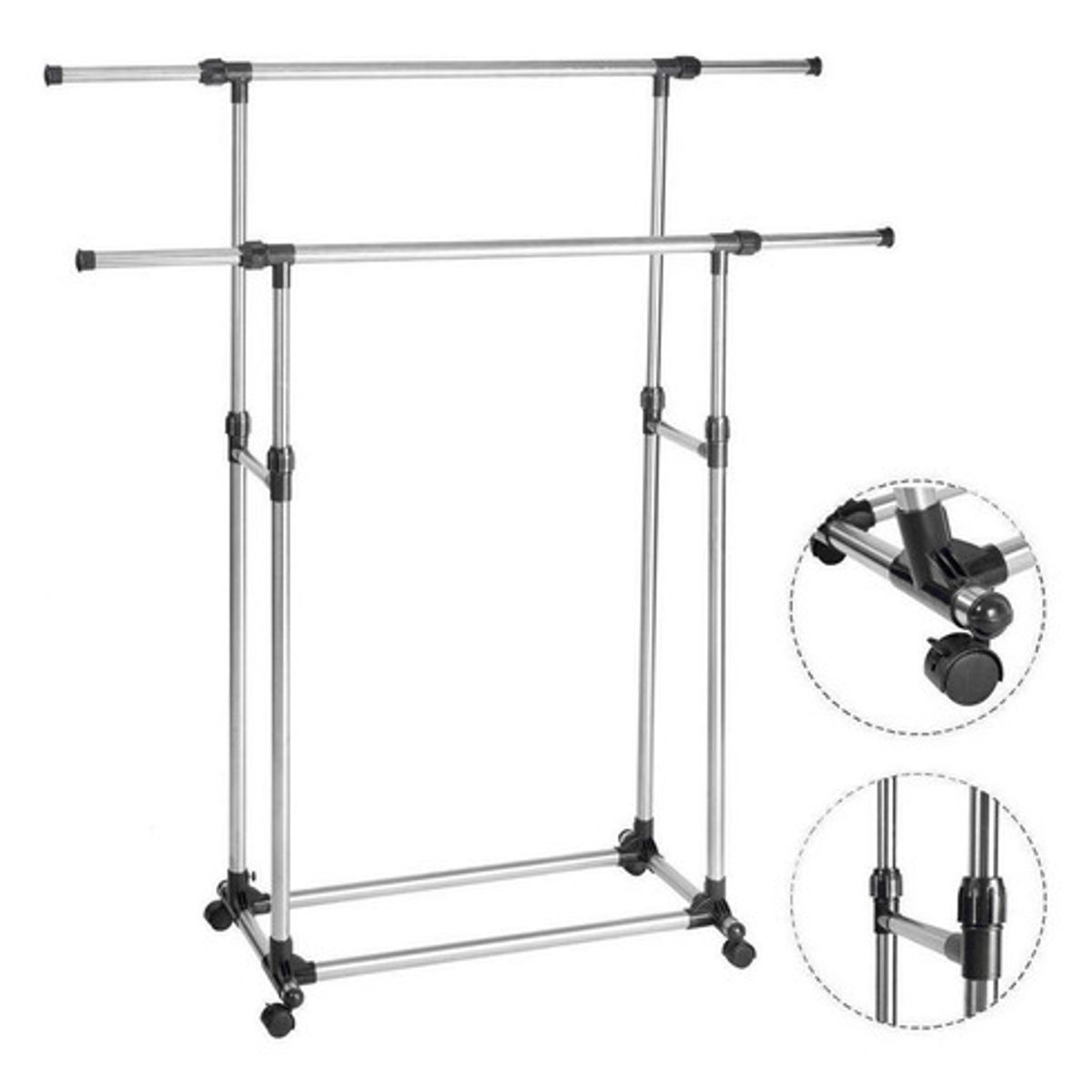 SOHOGAR - Perchero colgador de ropa doble metálico