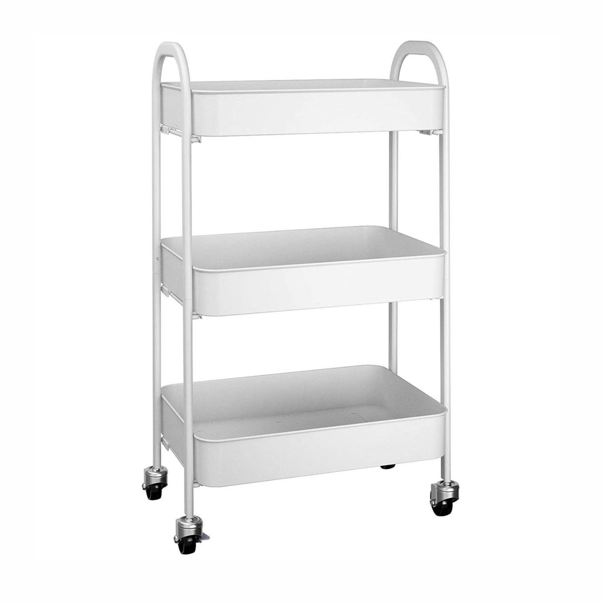 SOHOGAR - Organizador repisa de 3 niveles rodante de metal