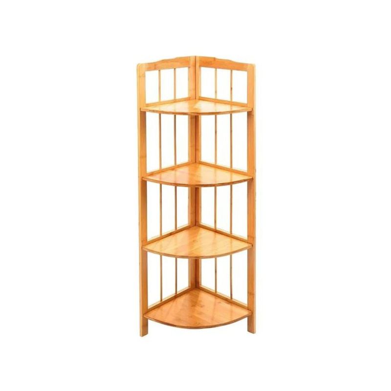 GENERICO - Repisa esquinero de madera 4 niveles natural