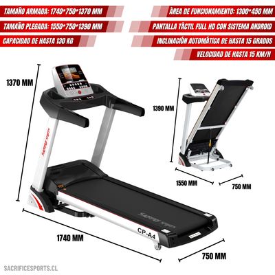 Imagen 2 del producto Trotadora Eléctrica A4 - Motor 3.0 HP