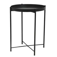 URBAN PRODUCTS - MESA LATERAL AUXILIAR METAL NEGRA 38X50CM