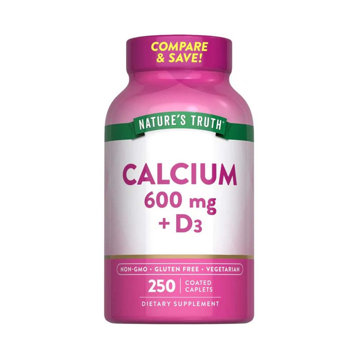 NATURE'S TRUTH - Calcio 600 mg + Vit D3 250 Comprimidos NATURE'S TRUTH