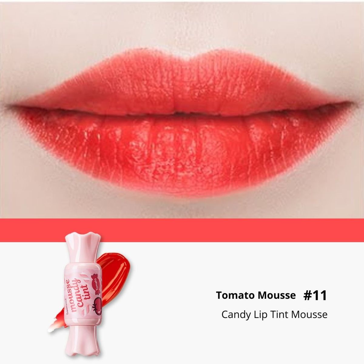THE SAEM - Tinta Labial Candy Lip Tint Mousse 11 Tomato