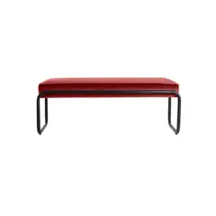 URBAN PRODUCTS - BANQUETA TERCIOPELO 110X40X42CM ROJO
