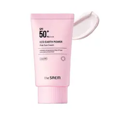 THE SAEM - Eco Earth Power Pink Sun Cream - Bloqueador solar - Cosmética Coreana