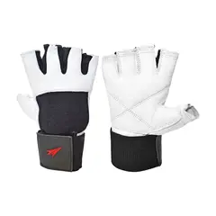TORPEDO - GUANTE FITNESS CUERO MUÑECA NG-BL T/L
