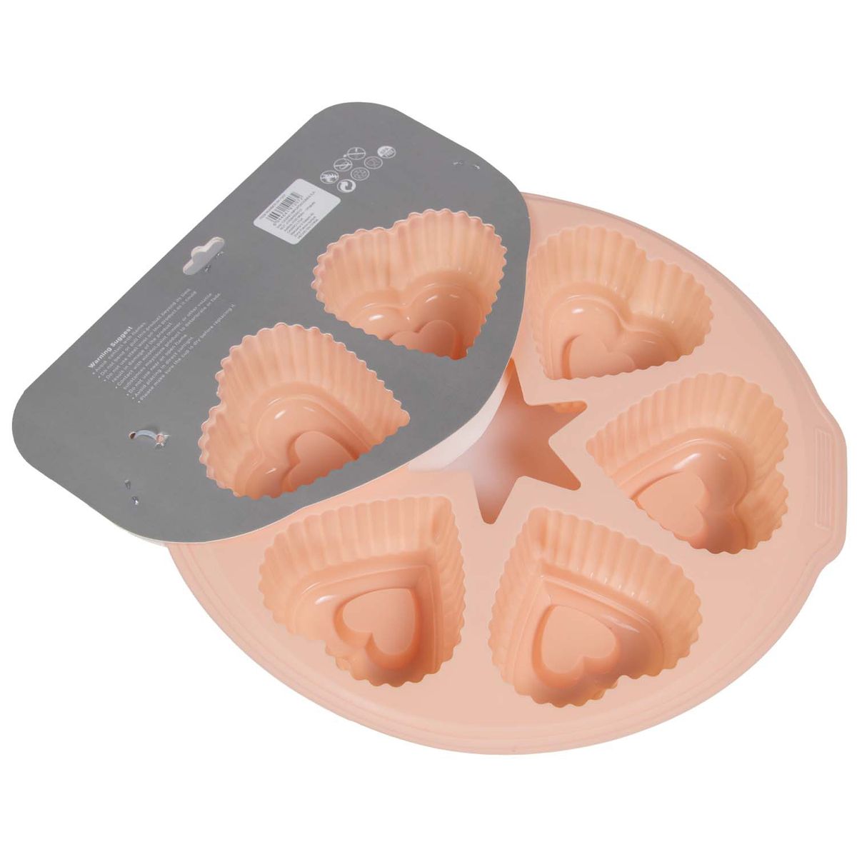 CASASUNCO - MOLDE CORAZONES DE SILICONA 6 FIGURAS