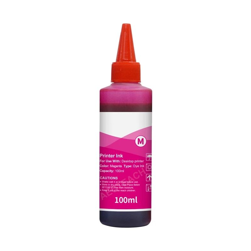 OEM - Tinta para Recargar Impresoras 100ML Magenta Premium Quality - Rosa.