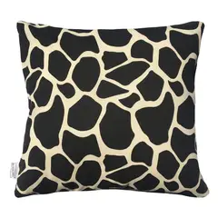 ELIZABETH PEPER - FUNDA COJIN DECORATIVO DISEÑO JIRAFA NEGRO Y BEIGE 45X45