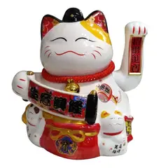 GENERICO - Maneki neko gato de la suerte lucky cat de cerámica
