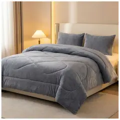 GENERICO - Cobertor Chiporro Invierno 2 Plazas - Gris Claro S024