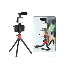 GENERICO - Kit De Video Vlogging Youtube Soporte Trípode Microfono
