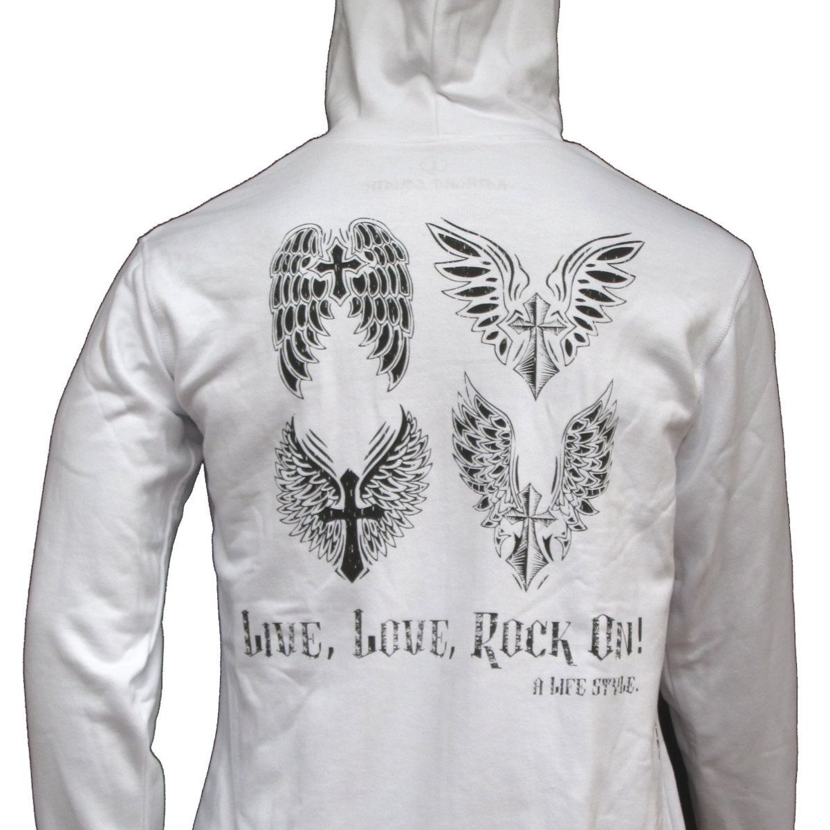 LIVE LOVE ROCK ON - Poleron Juvenil Niño Cruces