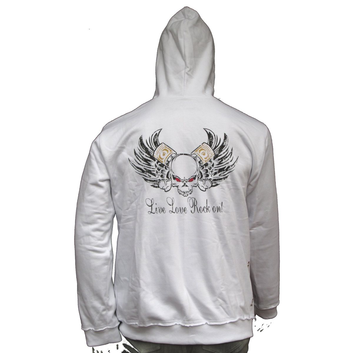 LIVE LOVE ROCK ON - Poleron Juvenil Niño Calavera Moto