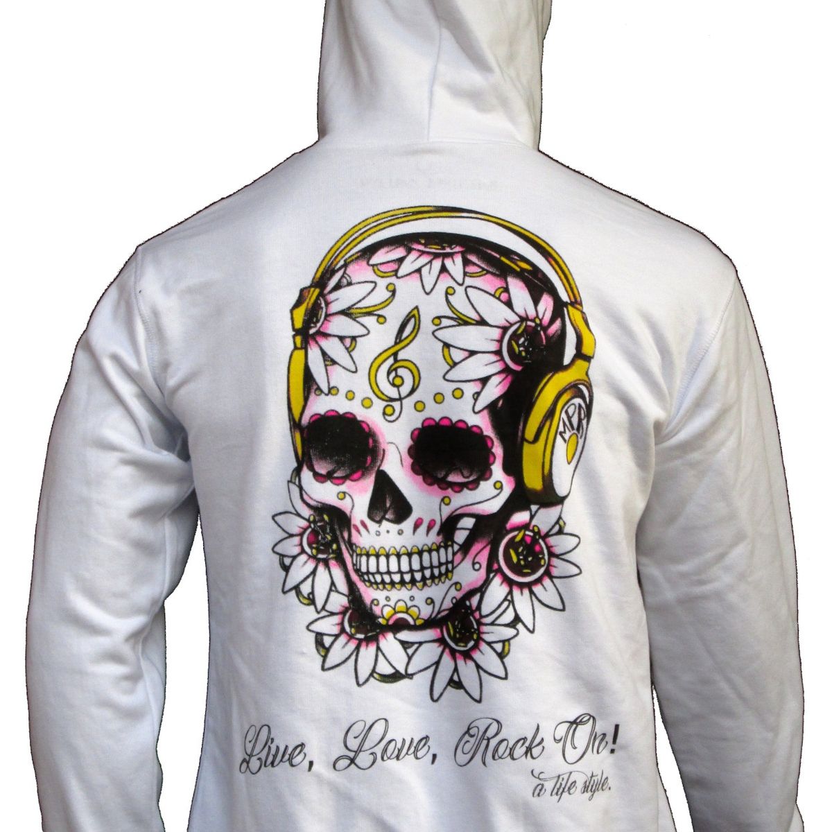 LIVE LOVE ROCK ON - Poleron Juvenil Niña Calavera Audif