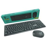 Set De Teclado Mouse Inalámbrico Negro 10m De Alcance