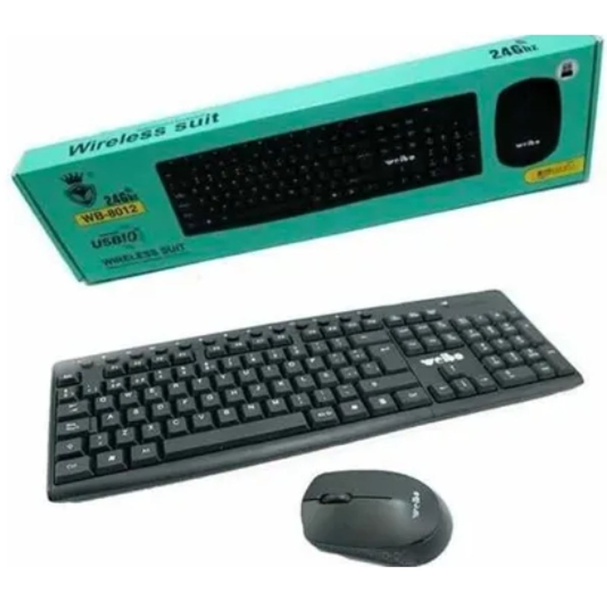 GENERICO - Set De Teclado  Mouse Inalámbrico Negro 10m De Alcance