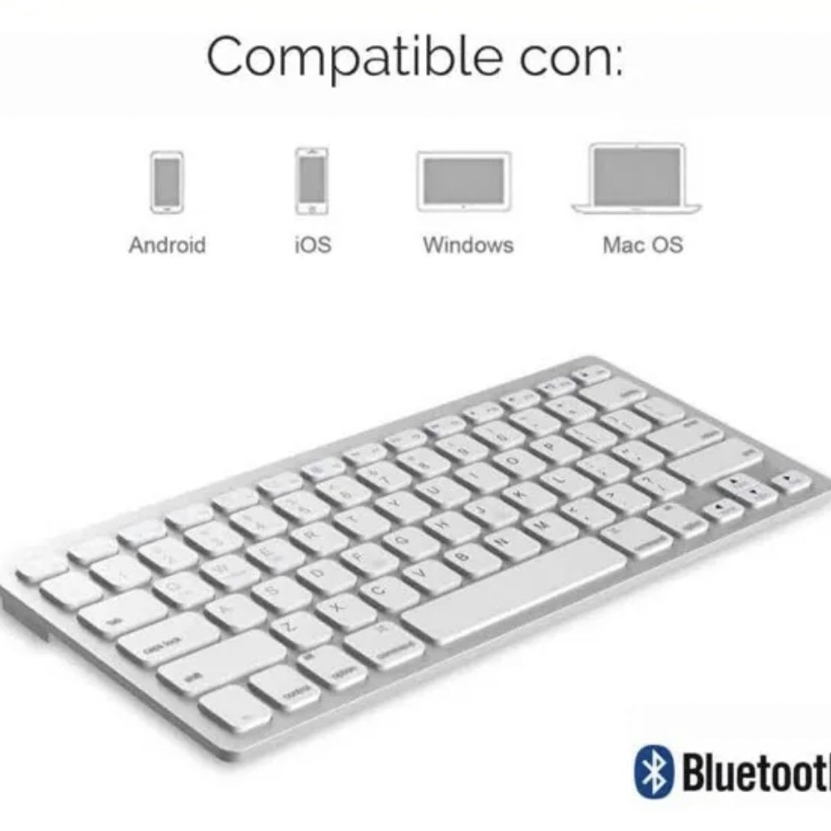 WEIBO - Teclado Bluetooth Weibo Wb-8022 Ultradelgado