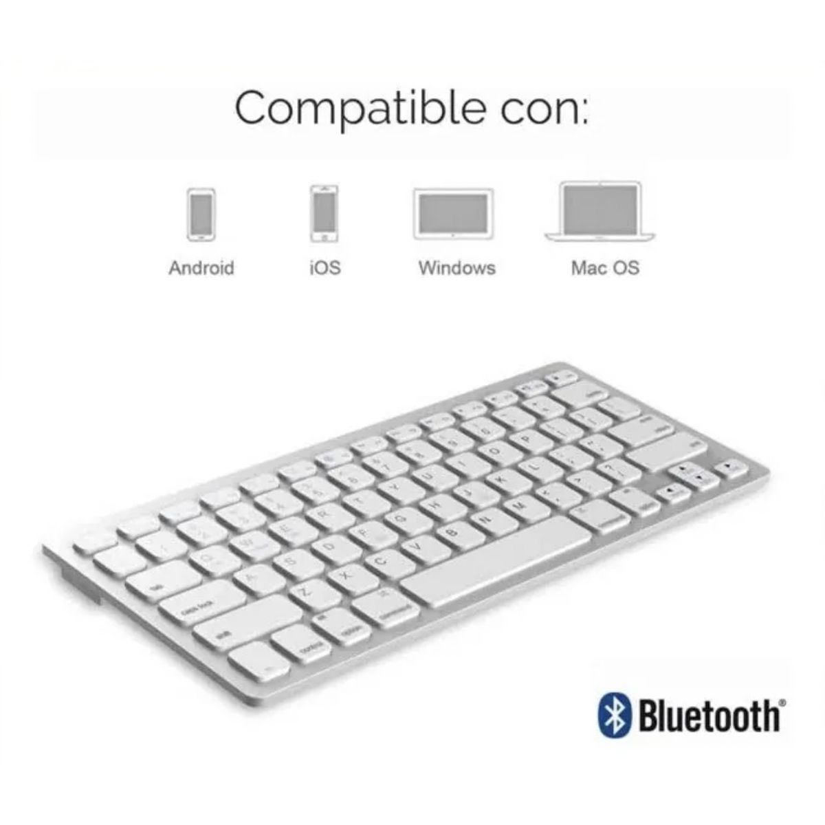 WEIBO - Teclado Bluetooth Weibo Wb-8022 Ultradelgado