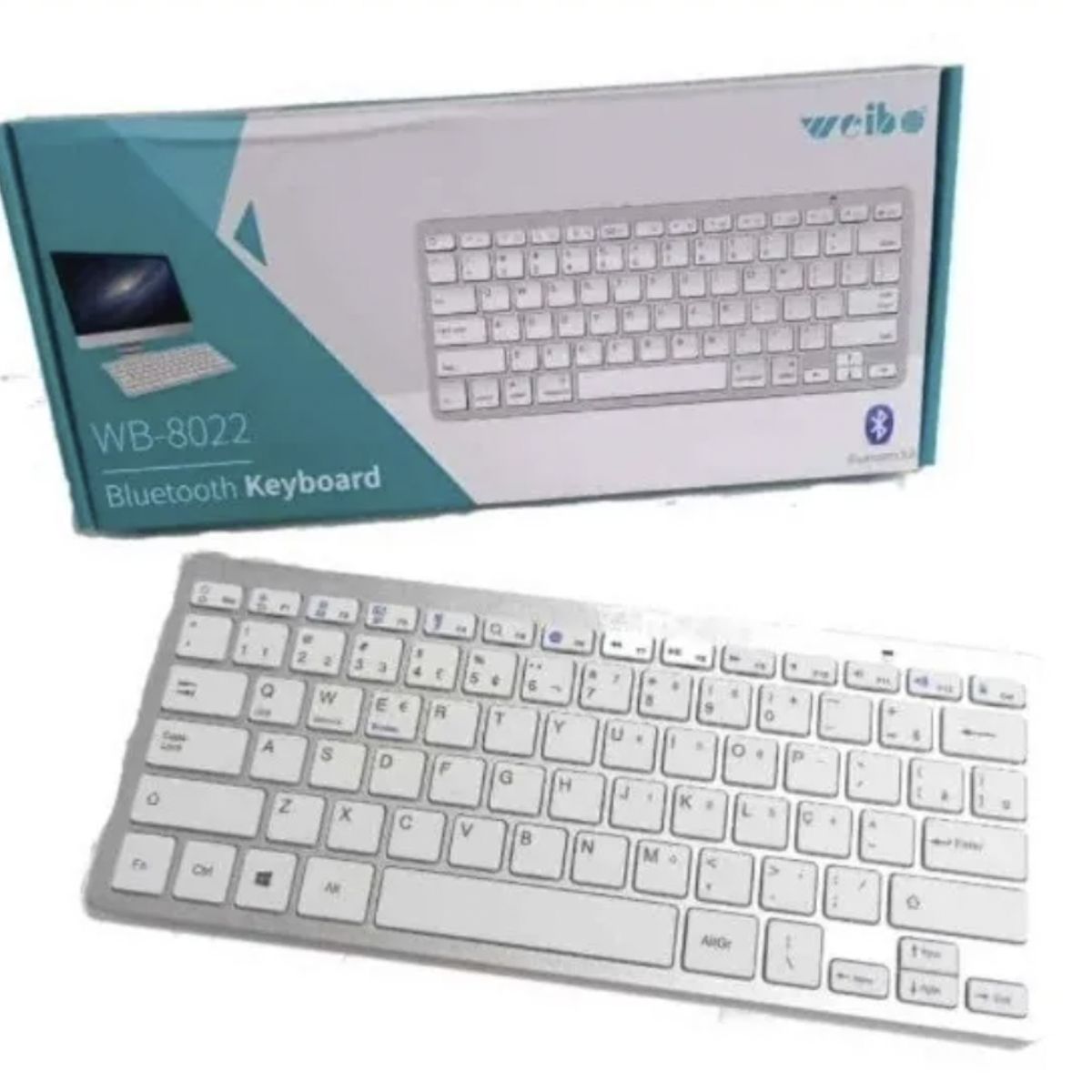 WEIBO - Teclado Bluetooth Weibo Wb-8022 Ultradelgado