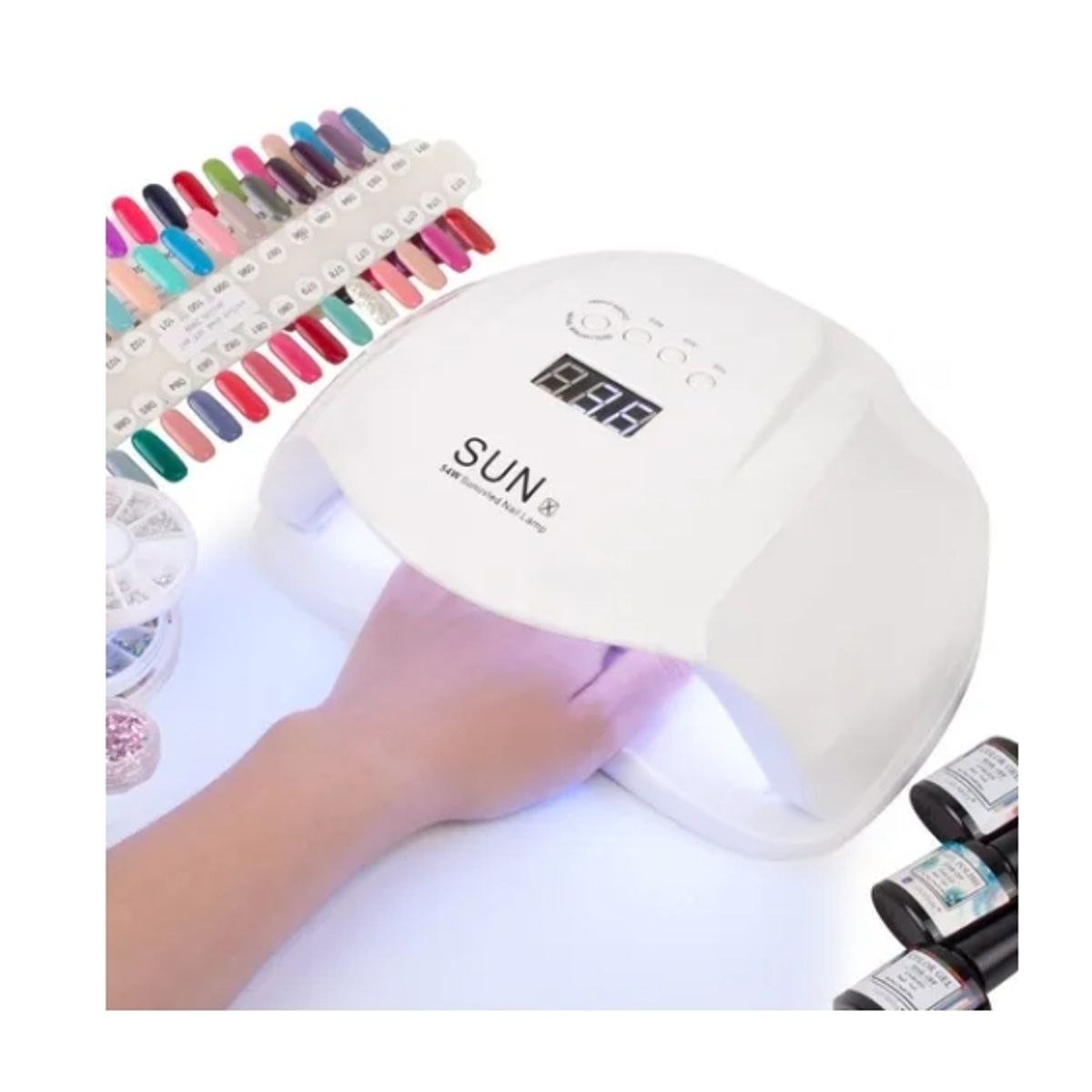 SUN - Lámpara Led Uv De 54w Secador De Uñas Sun X
