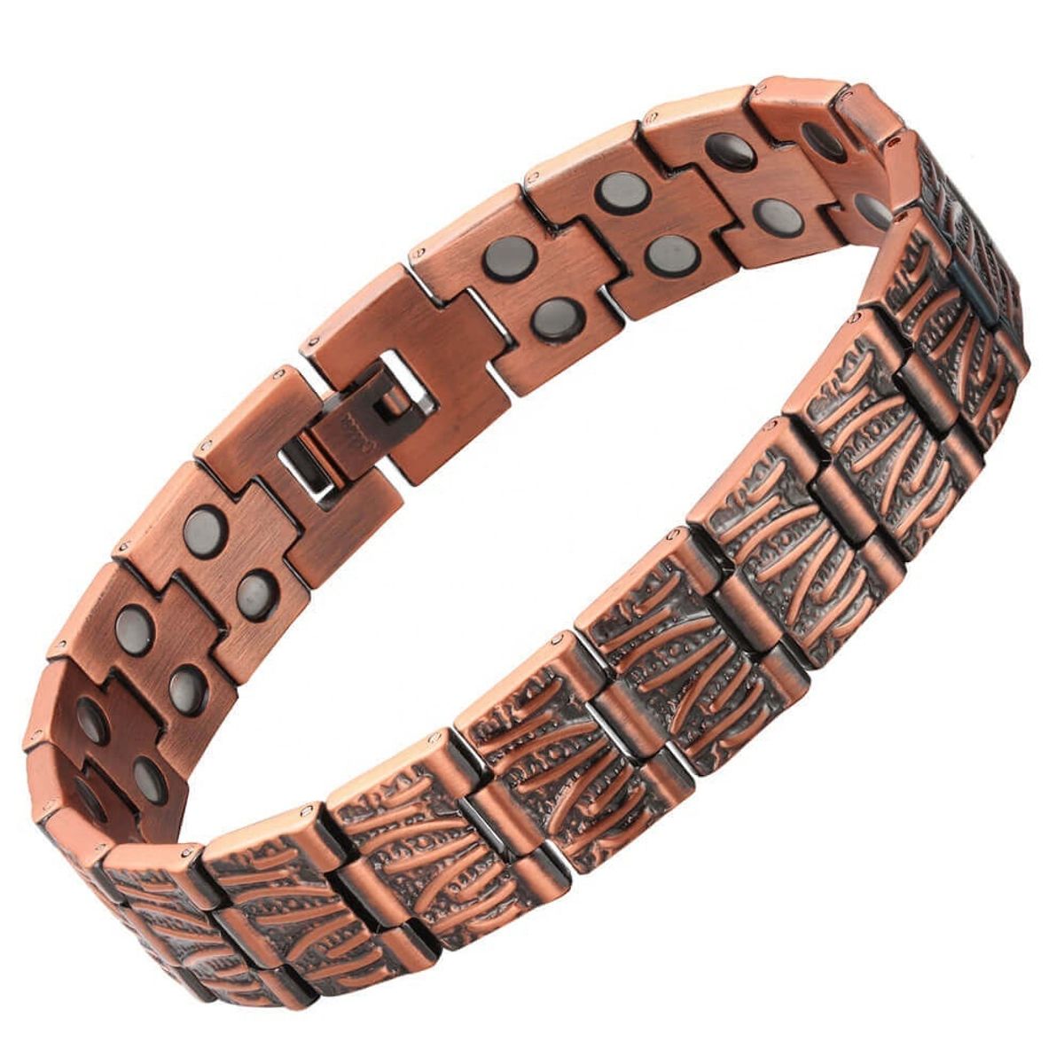 GENERICO - Pulsera terapia magnetica cobre elegante calidad hombre