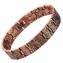 GENERICO - Pulsera terapia magnetica cobre elegante calidad hombre