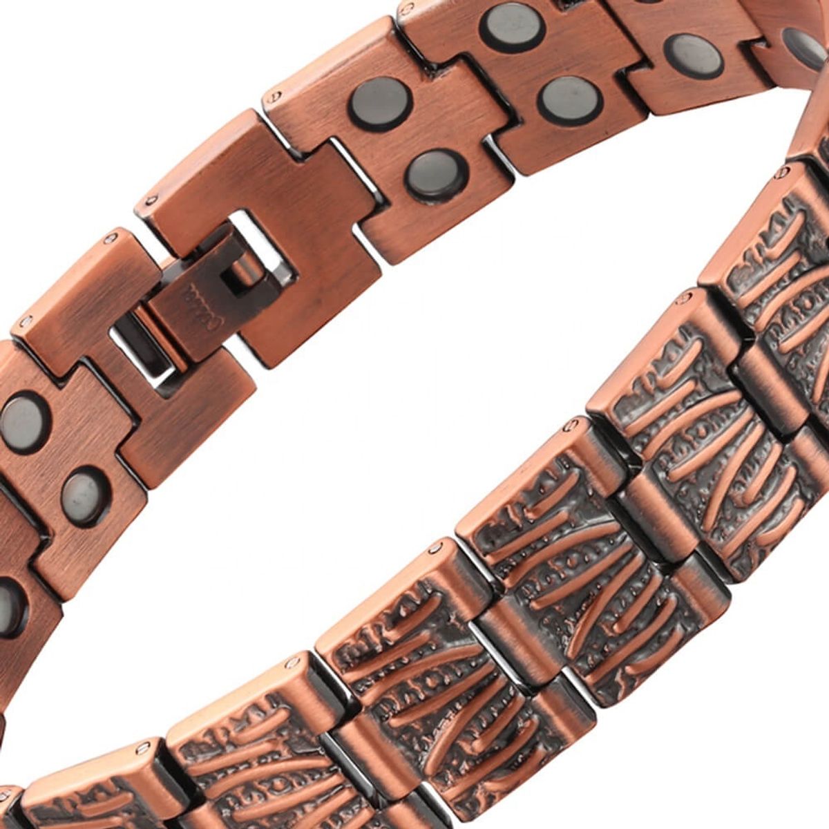 GENERICO - Pulsera terapia magnetica cobre elegante calidad hombre