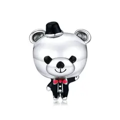 GENERICO - Charm oso para pulsera plata 925