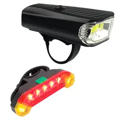 OEM - Set Luces para Bicicleta Delantera y Trasera - Recargable