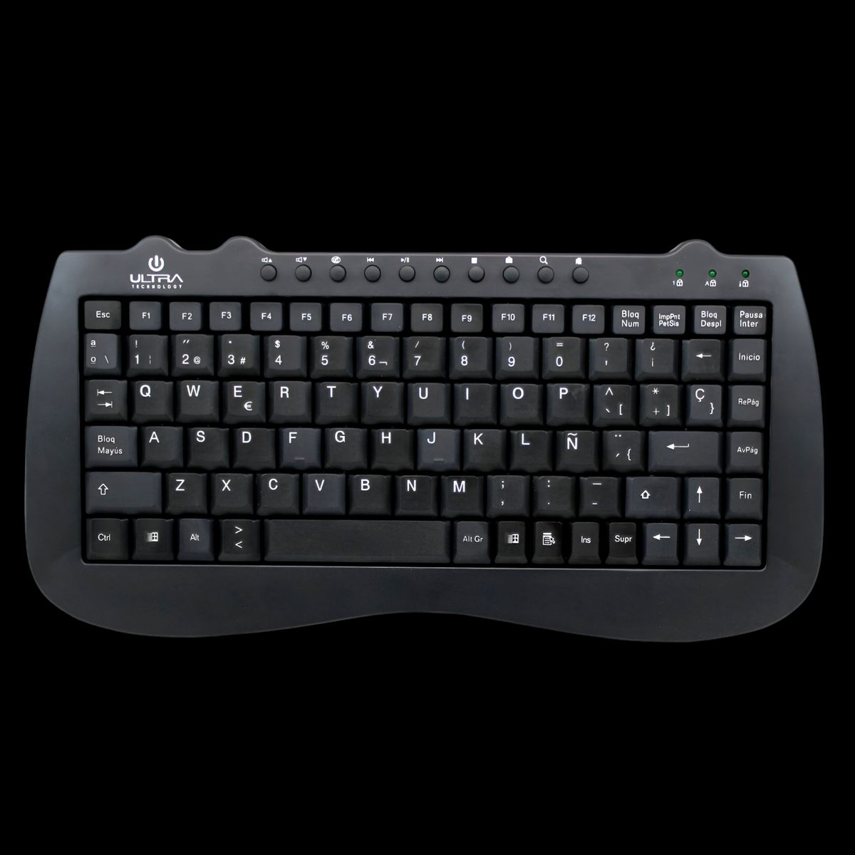 ULTRA - Mini Teclado USB Multimedia Ultra Compacto  K115U