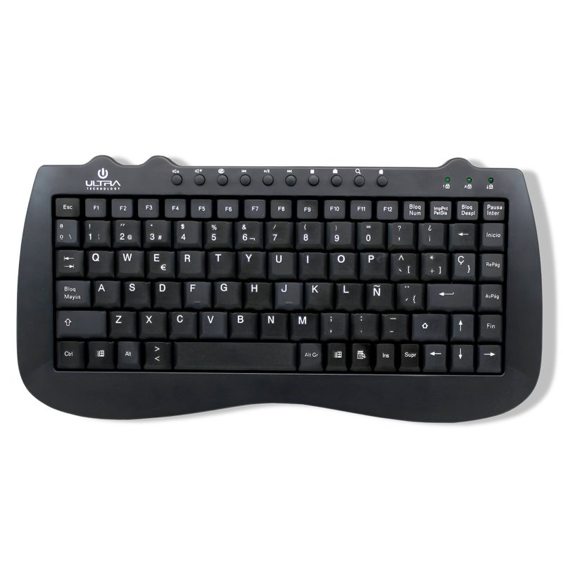 ULTRA - Mini Teclado USB Multimedia Ultra Compacto  K115U - Negro