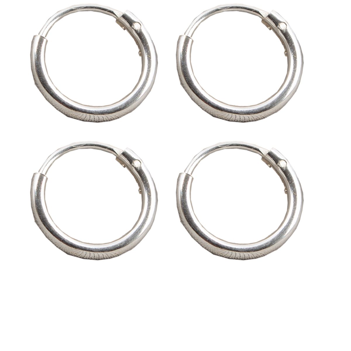 BIJOUTERIA LB20 SPA - Set de Argolla de Nariz/Oreja de 12 mm - Plata 925