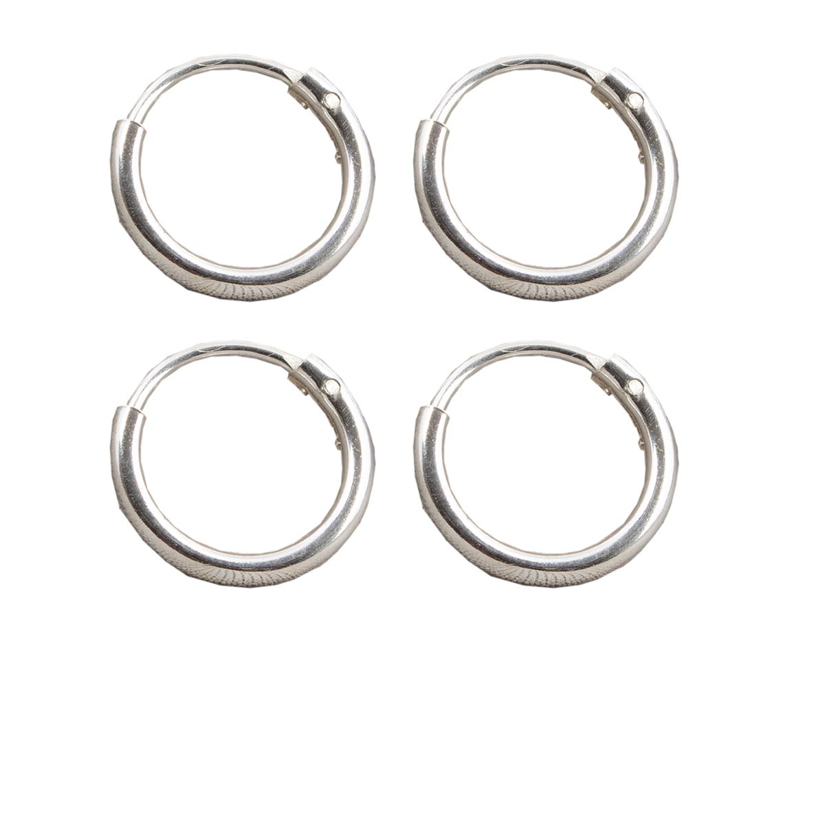 BIJOUTERIA LB20 SPA - Set de Argolla de Nariz/Oreja de 12 mm - Plata 925