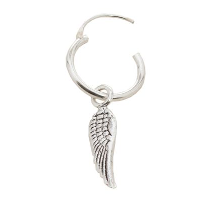 Imagen 2 del producto Aro Argolla de Plata 925 Alas - Plateado