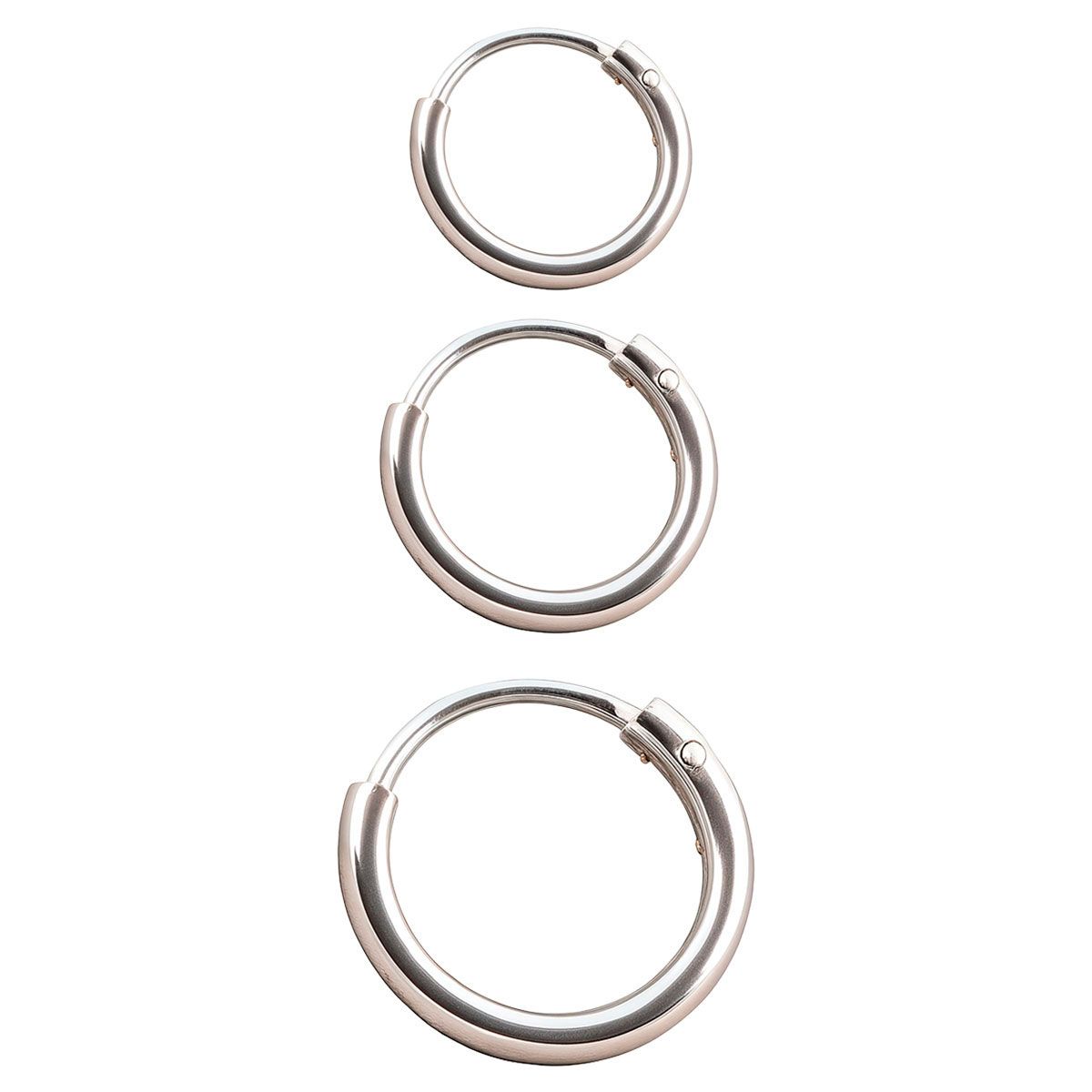 BIJOUTERIA LB20 SPA - Set de tres Argolla de Nariz Plata 925 - Plata