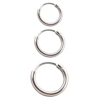 Set de tres Argolla de Nariz Plata 925 - Plata