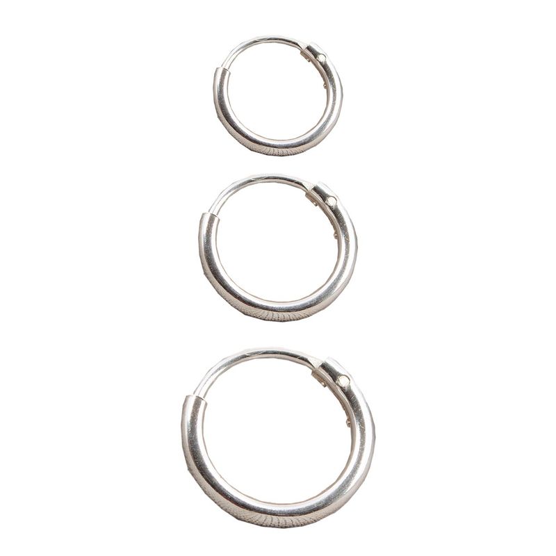 BIJOUTERIA LB20 SPA - Set de tres Argolla de Nariz Plata 925 - Plata