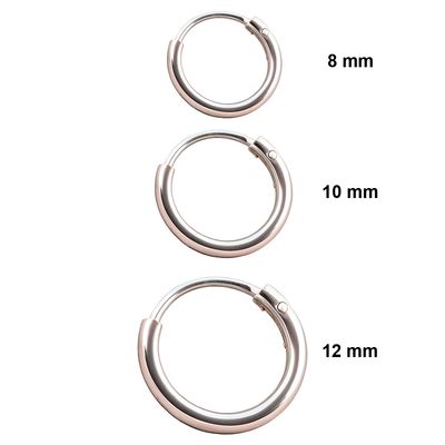 Imagen 2 del producto Set de tres Argolla de Nariz Plata 925 - Plata