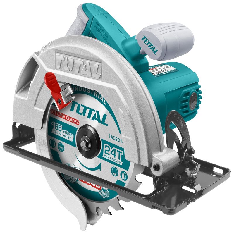 TOTAL TOOLS - Sierra Circular 1400w 7 1/4” 185mm + 4 Accesorios TOTAL