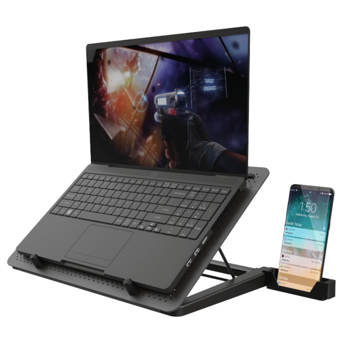 TRUST - Ventilador Profesional para Notebooks 5 Fan Trust Quno GXT 1125