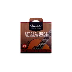 GENERICO - Cuerda De Guitarra Acustica Metalicas Hendrix Hx0036 Pro.