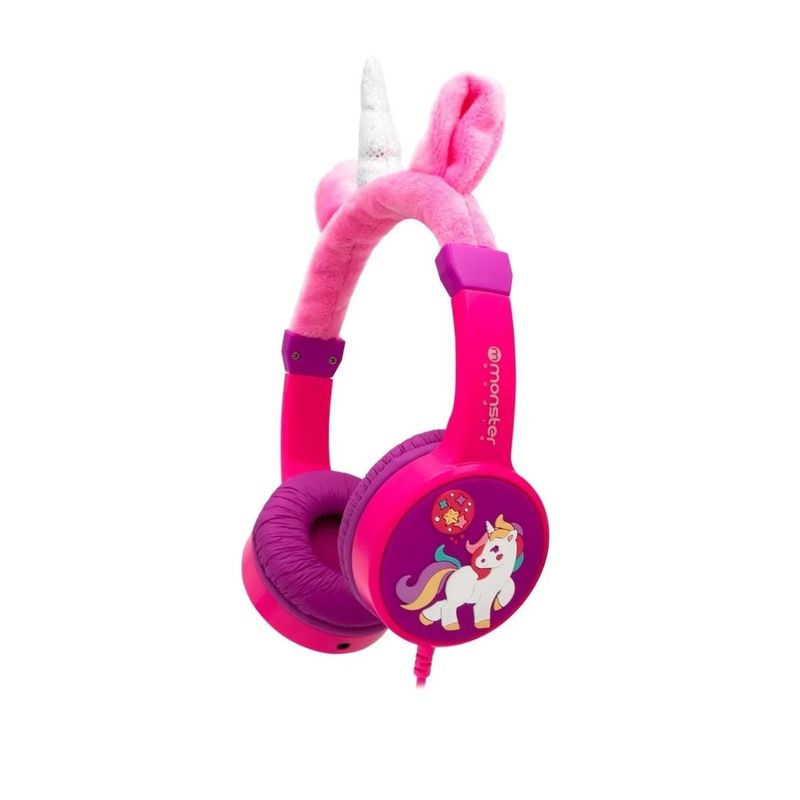 MONSTER AUDIO - Audifonos para Niña Morados Monster Unicornio Ck01P - Rosa